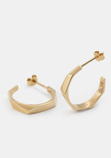 Faceta hoops in gold