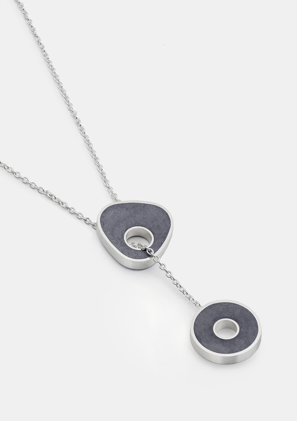 Concrete lariat necklace