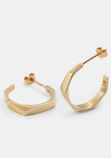 Facetta hoops in gold