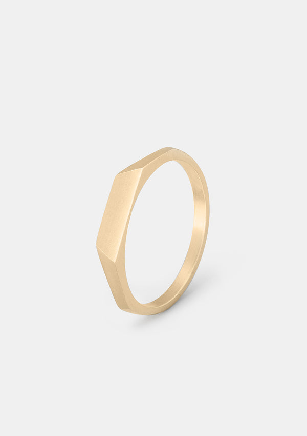 Faceta ring in gold