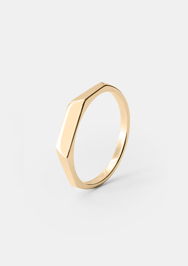 Facetta ring in gold