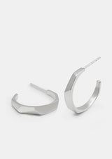 Facetta hoops in silver