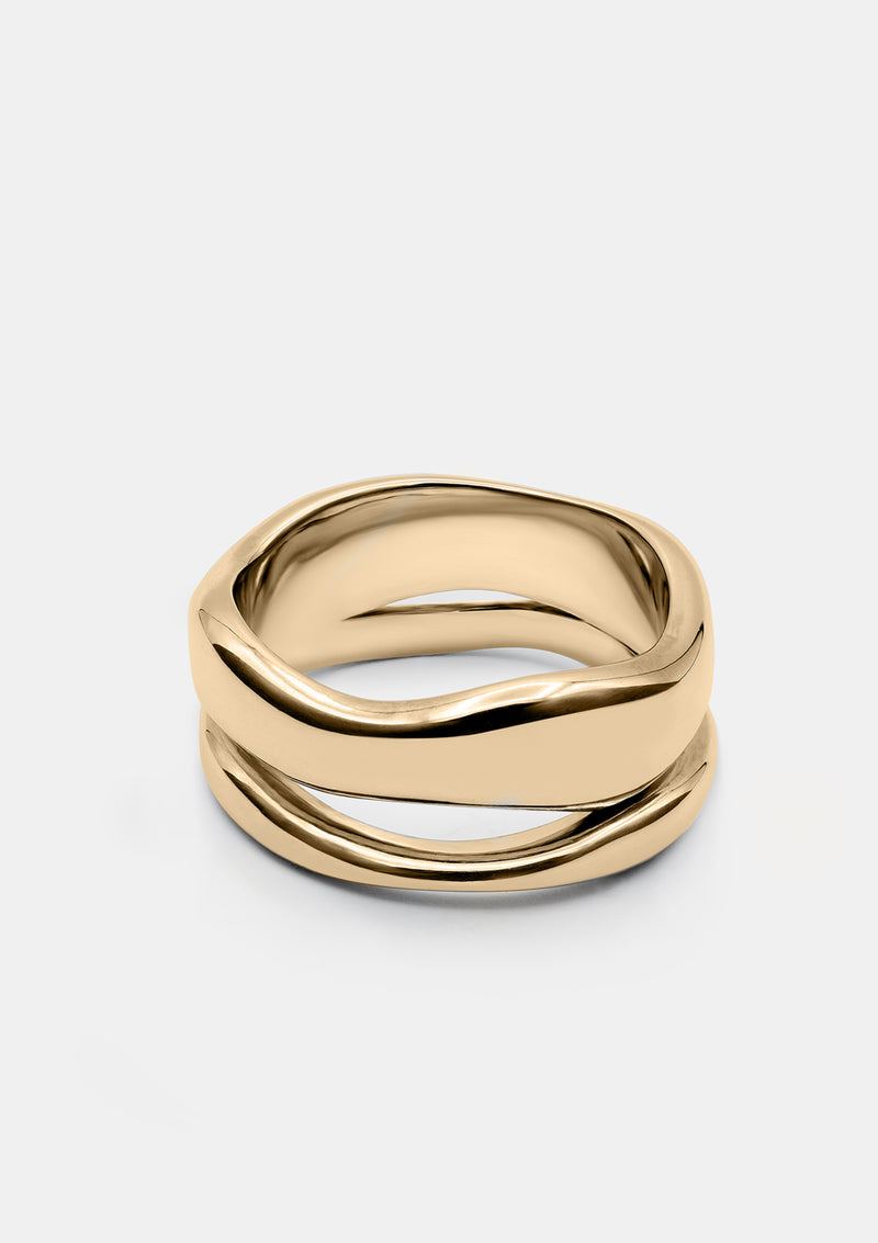 Isla double ring in gold