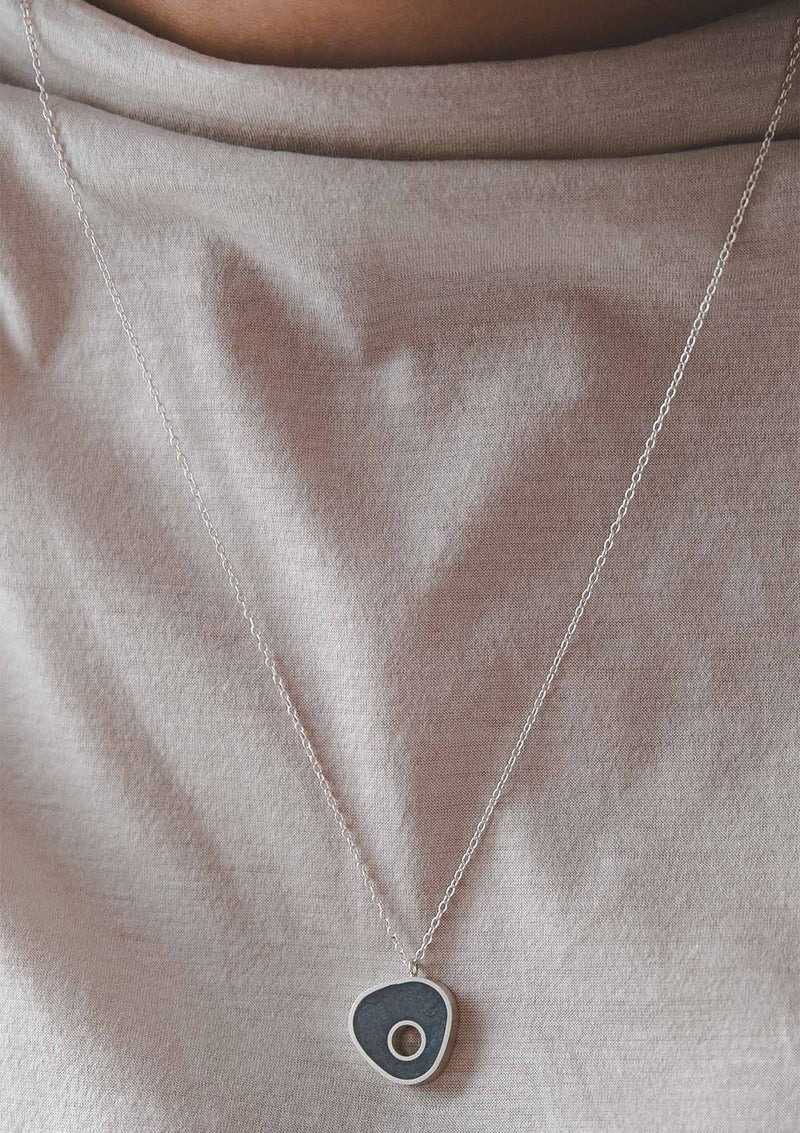 concrete asymmetrical necklace