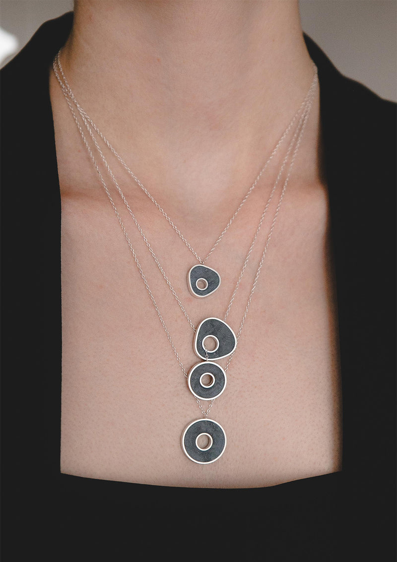 concrete asymmetrical necklace