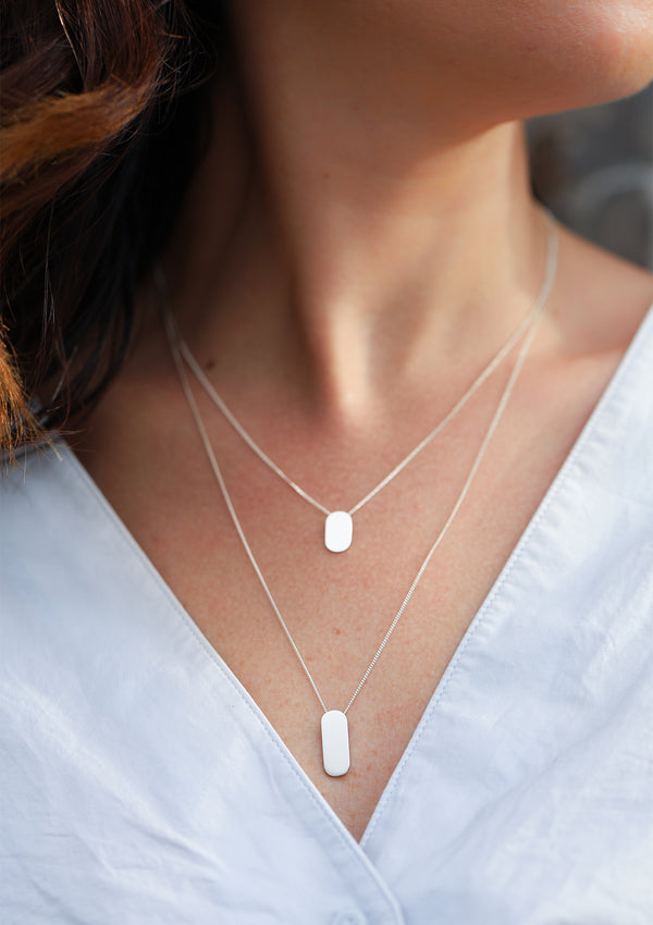 Layered oval necklace